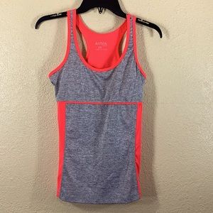 Aviva Sport Tank Top Activewear M Pink Gray  Pullover Sleeveless Stretchy